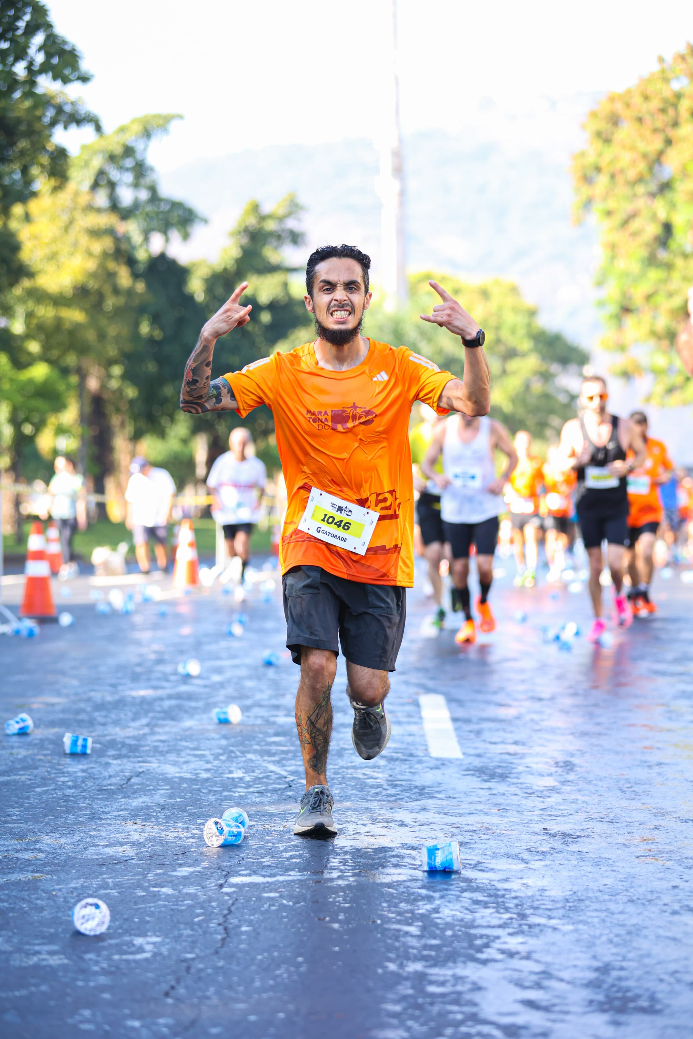Daniel corriendo durante una carrera